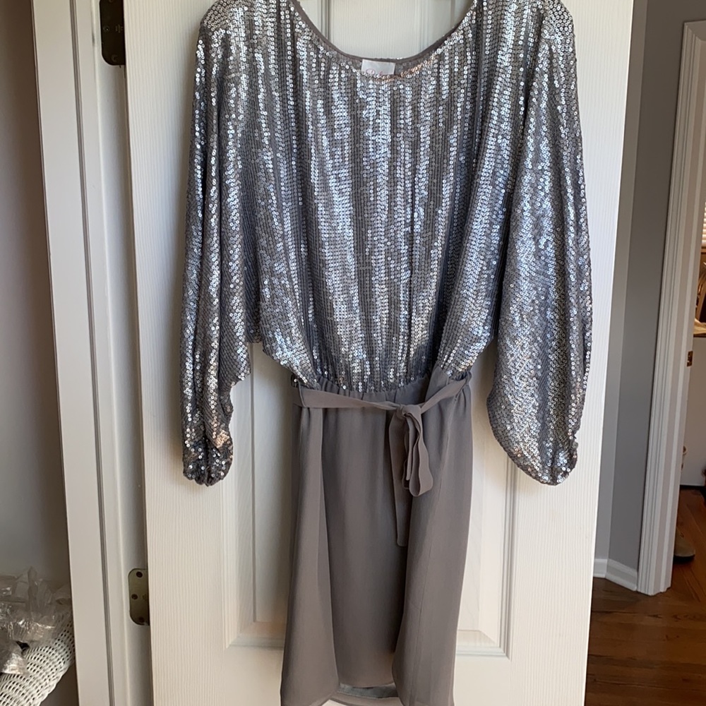 parker silver dress Parker | Dresses | Parker Beaded Sequin Dress